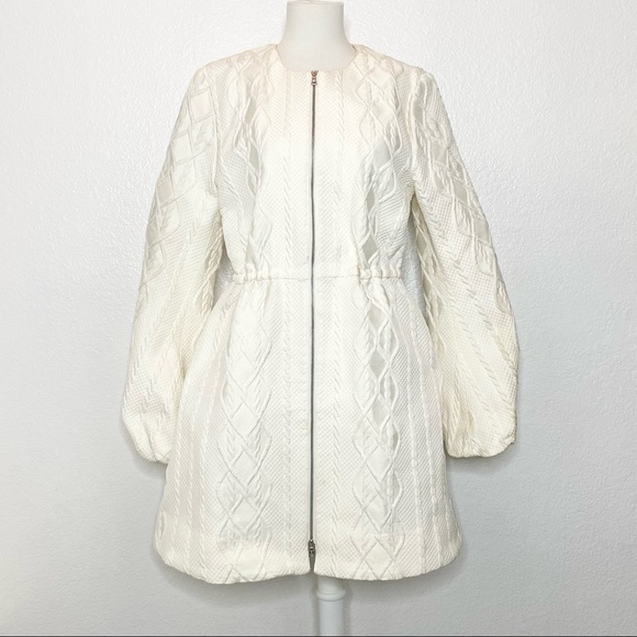 BCBGMaxAzria Jackets & Blazers - BCBGMAXAZRIA Cream Textured Coat